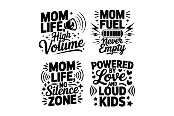 Busy Mom Life Quotes Bundle – Laundry Chaos Graphics for T-Shirt Designs