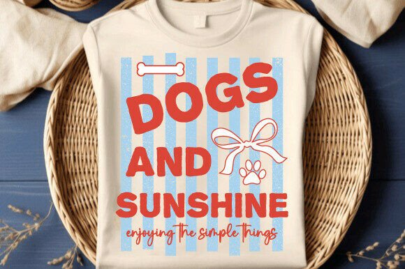 Dog Mom PNG, Dogs and Sunshine Coquette: A Versatile Graphic Design Asset for T-Shirt Designs