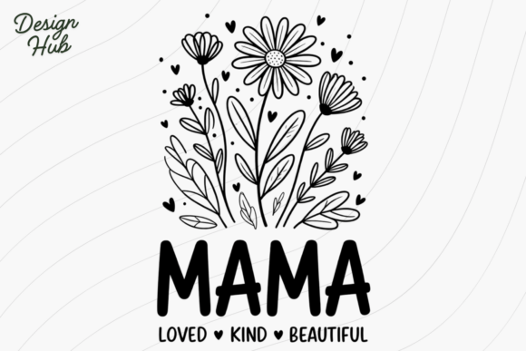 Mama Floral PNG SVG: A Modern Embroidery Design for Thoughtful Projects