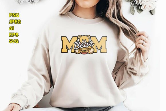 Mom Bear Hunny Graphics for T-Shirt Designs and More