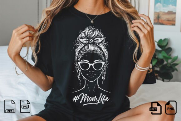 MomLife SVG Design: A Versatile Graphic for T-Shirt and Branding Projects