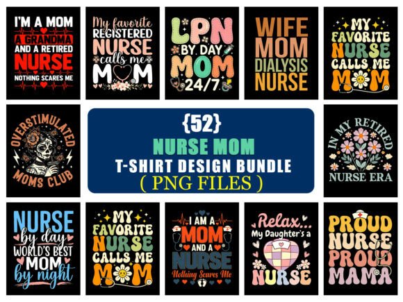Nurse Mom T-Shirt Design Bundle: A Creative Asset for Content Publishing