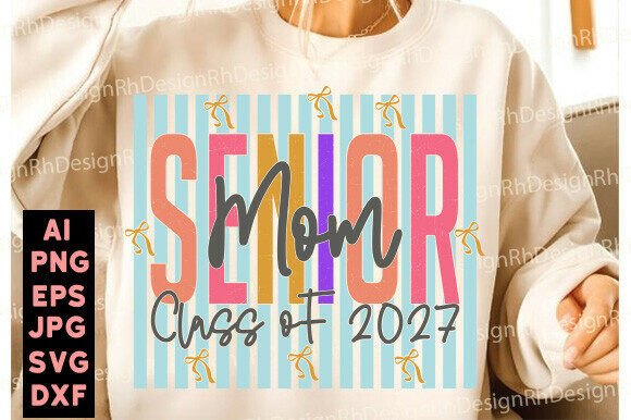 Senior Mom PNG for T-Shirt Designs: A Versatile Graphic Asset for Handmade Creations
