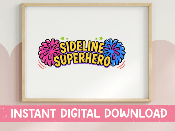 Sideline Superhero Cheer Mom Design: A Bold Graphic for Bloggers and Publishers